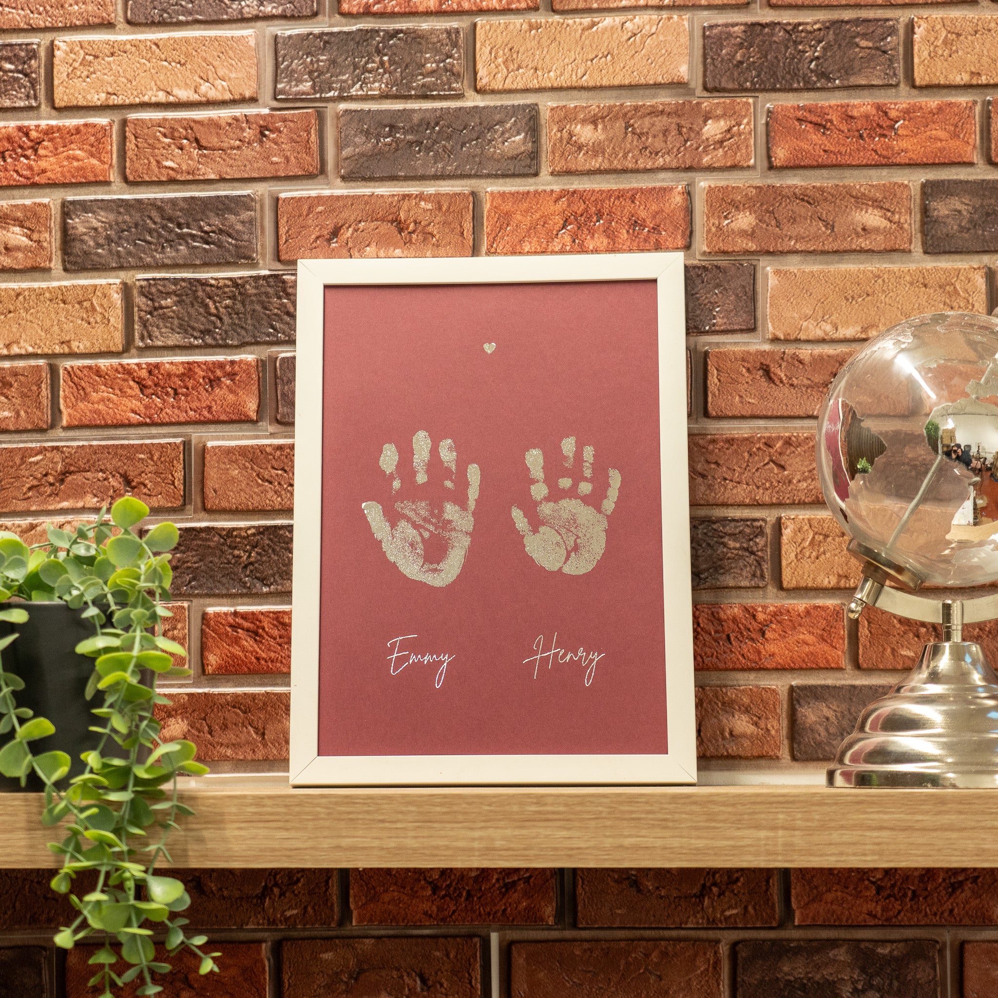 Personalised baby milestone foil frame, nursery decoration