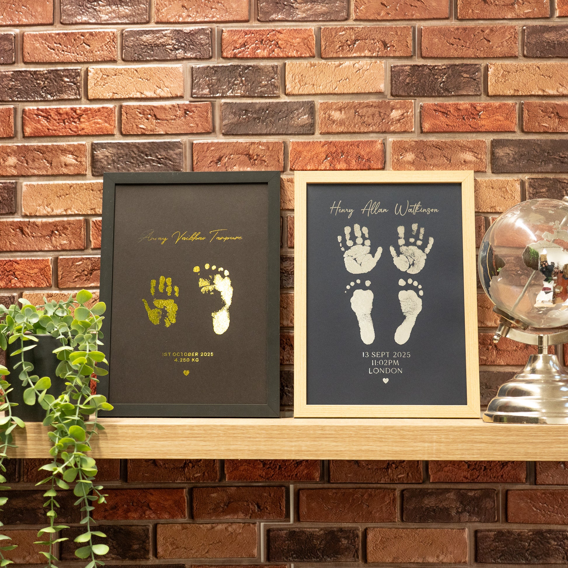 Personalised Foil Baby Photo Frame - #peachandpearstudios#