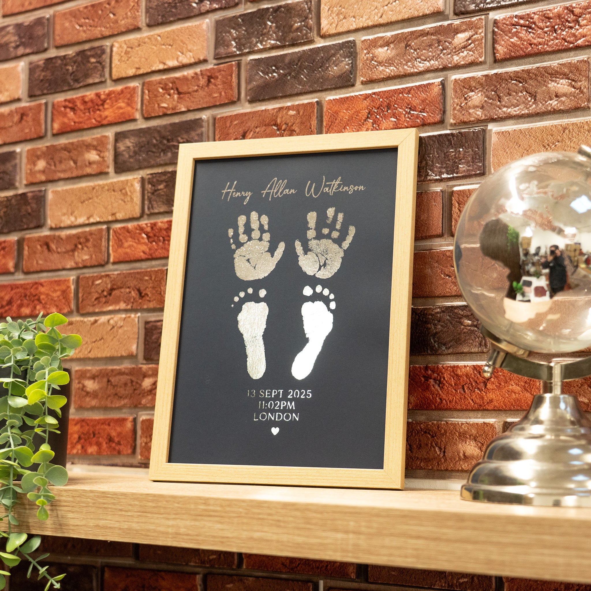 Personalised Foil Baby Photo Frame - #peachandpearstudios#