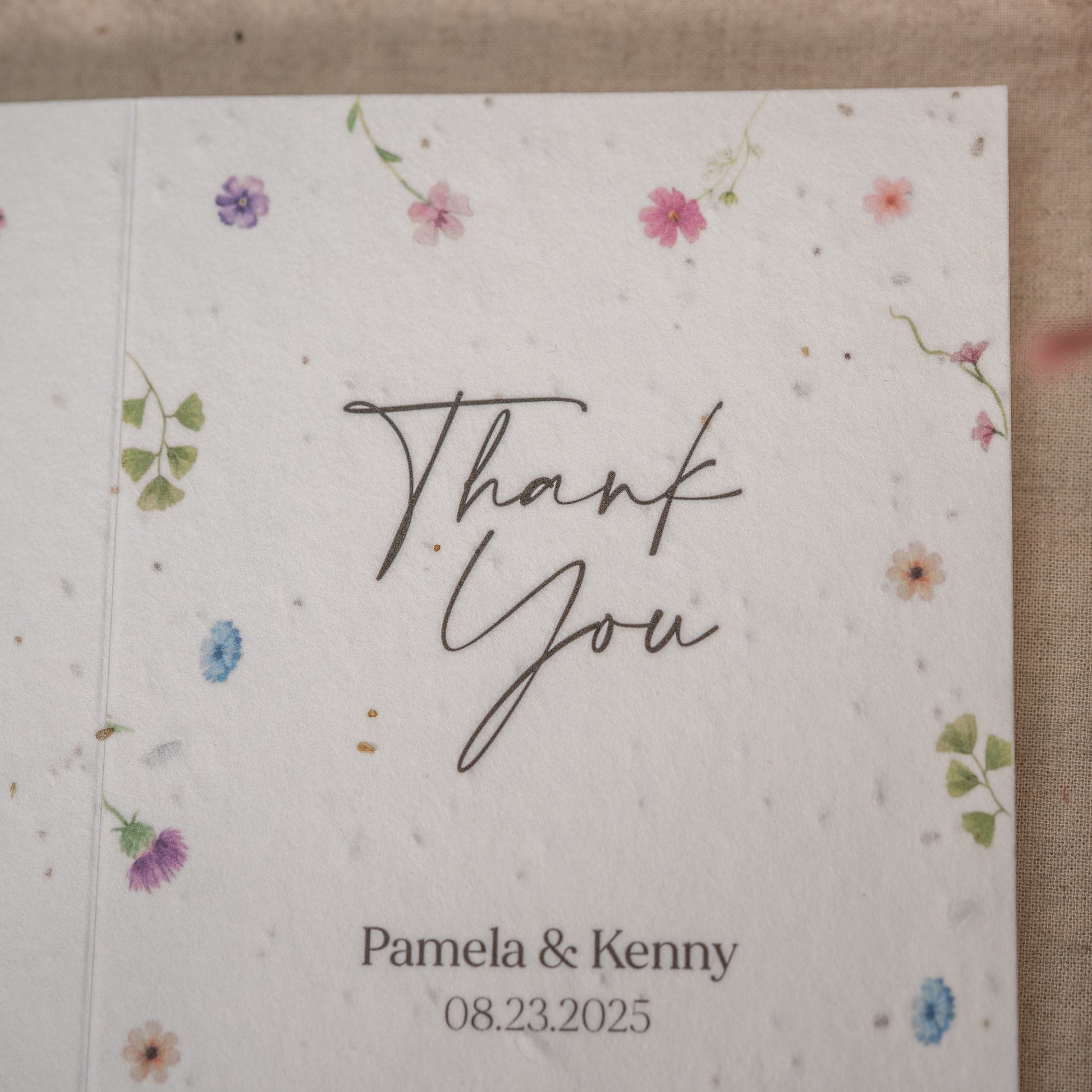Growable Wedding Thank You Notes – Wildflower Seed Paper Cards – Eco Conscious Stationery