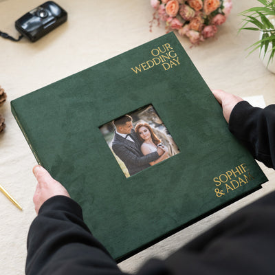 Extra Large Velvet Wedding Photo Album With Window