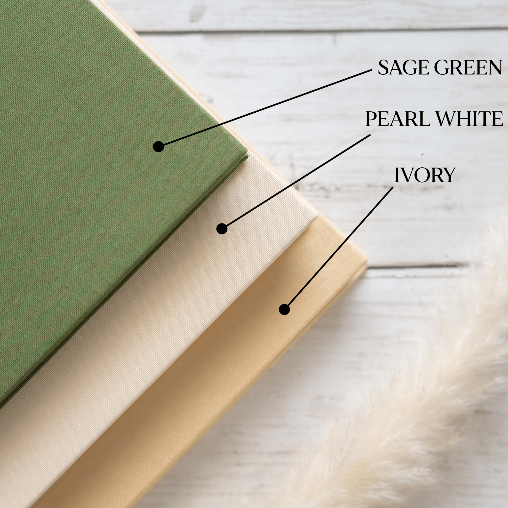 Elegant Personalised Wedding Guest Book, Ivory Faux Leather Wedding Guest Book, Wedding Guestbook