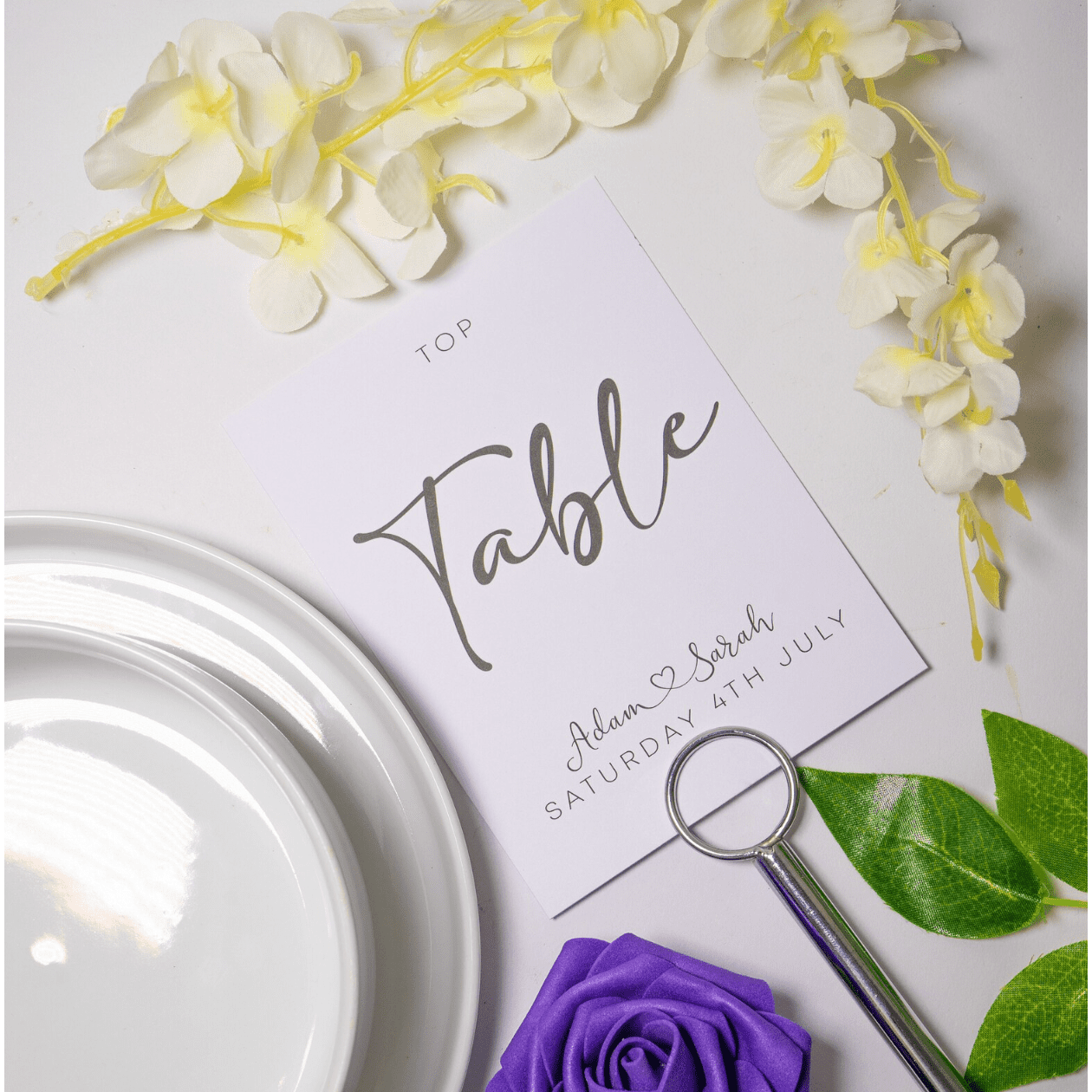 Table Number Cards