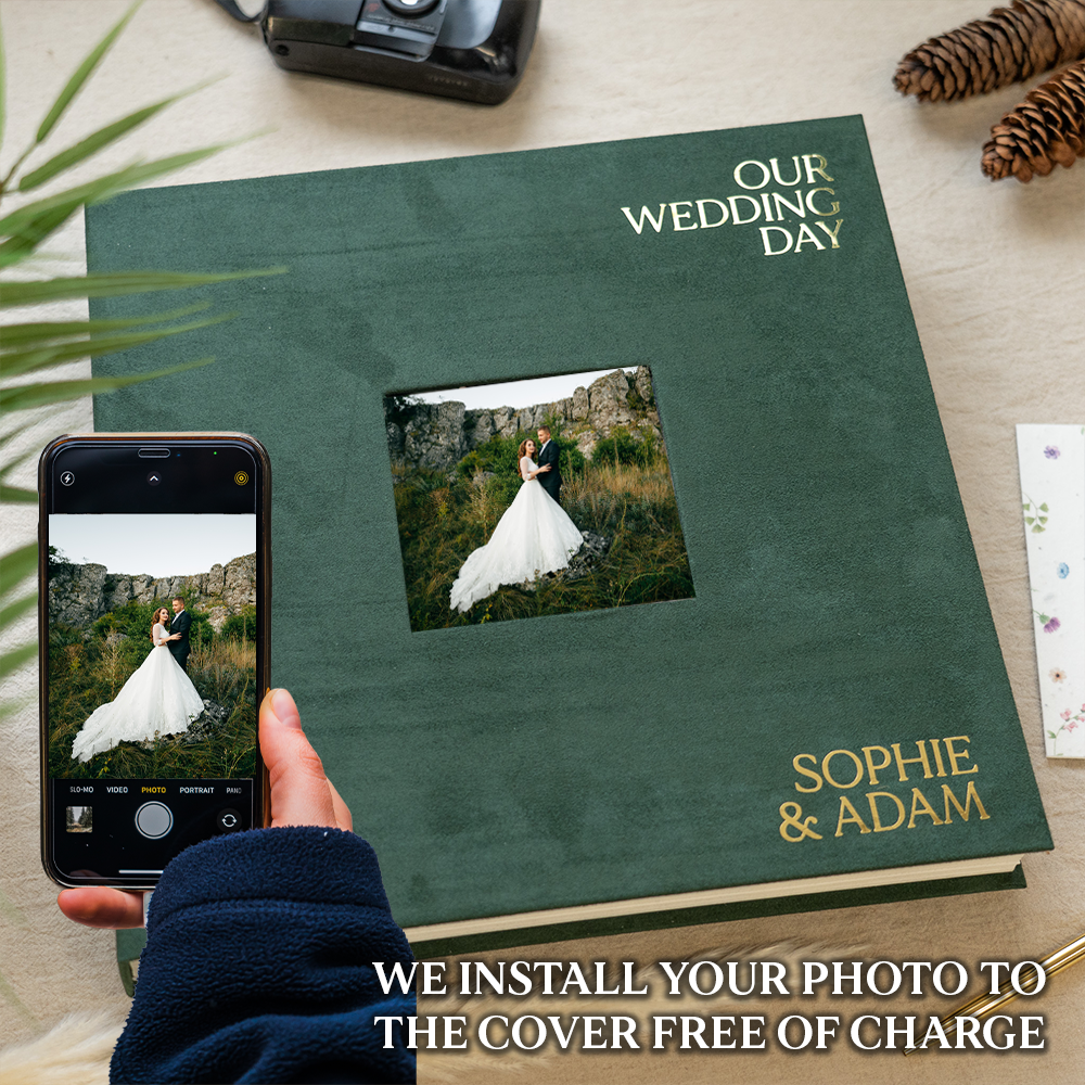 Extra Large Velvet Wedding Photo Album With Window