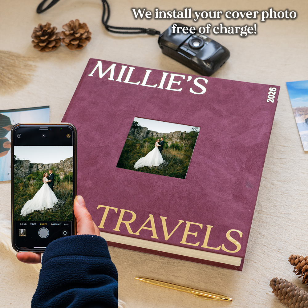 Extra Large Velvet Travel Photo Album With Window