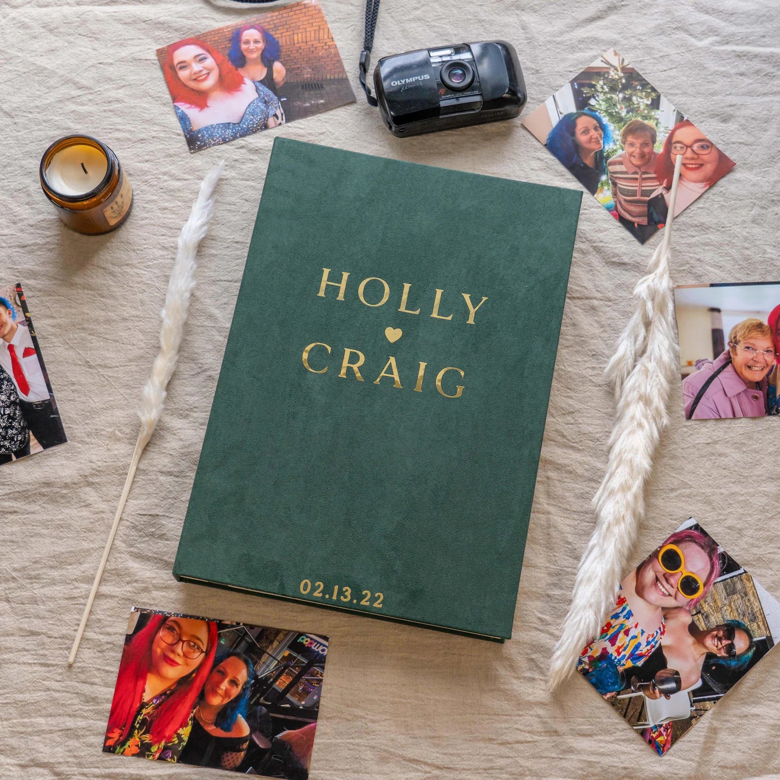 Extra Large Couples Velvet Photo Album