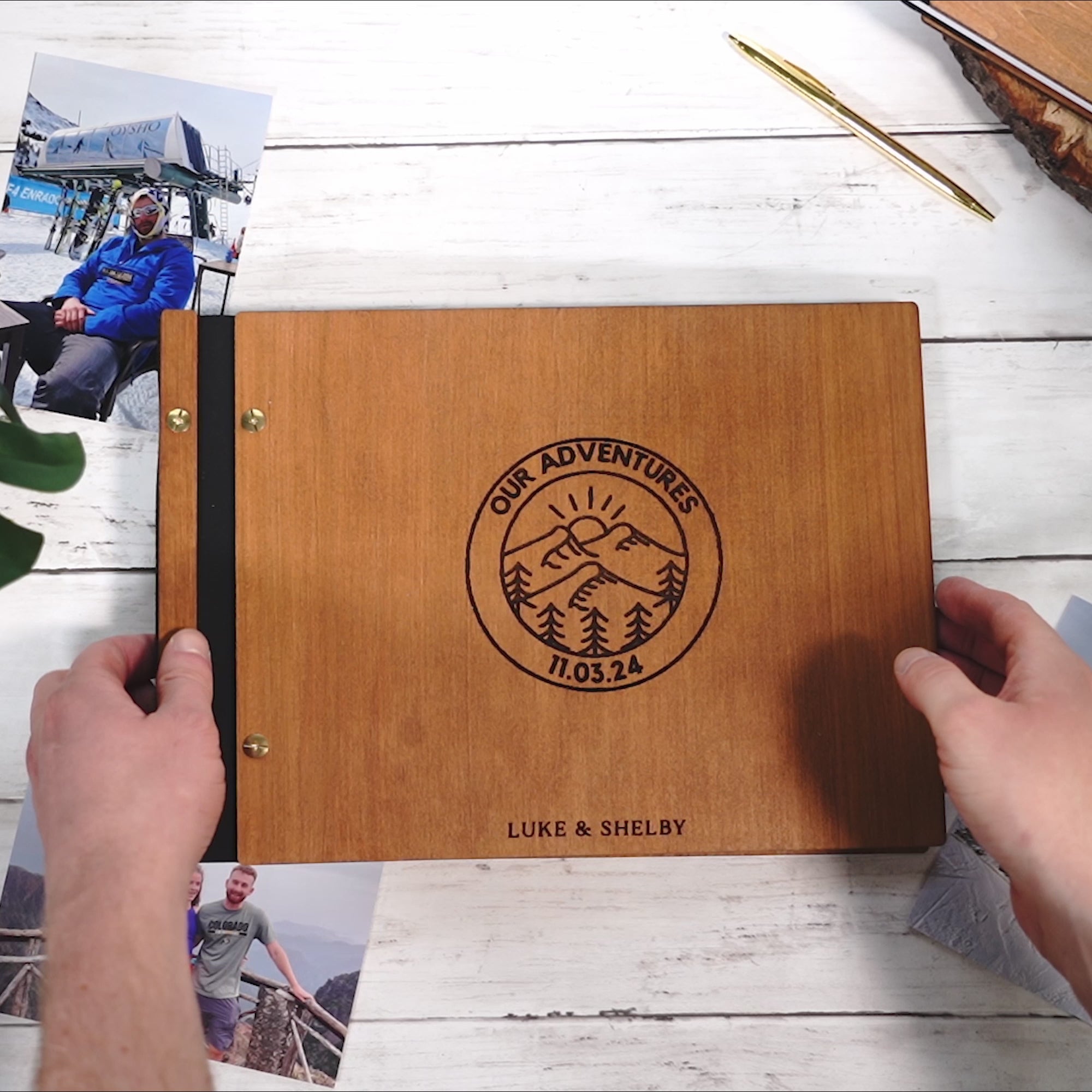 Load video: Wooden Adventure Scrapbook
