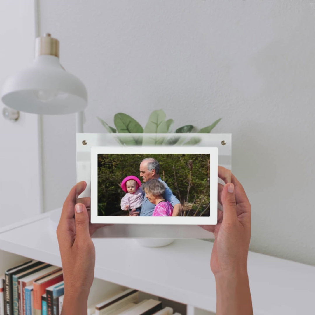 Load video: Grandparents Digital Photo Frame With Personalised Gift Box