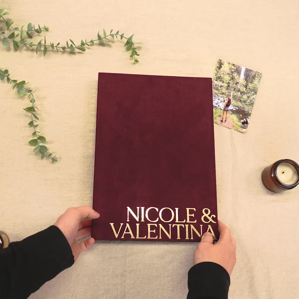 Load video: Large Magenta Purple Photo Album