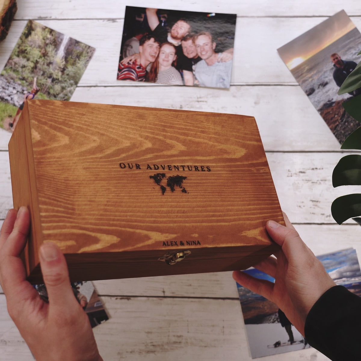 Load video: Wooden Memory Keepsake Box
