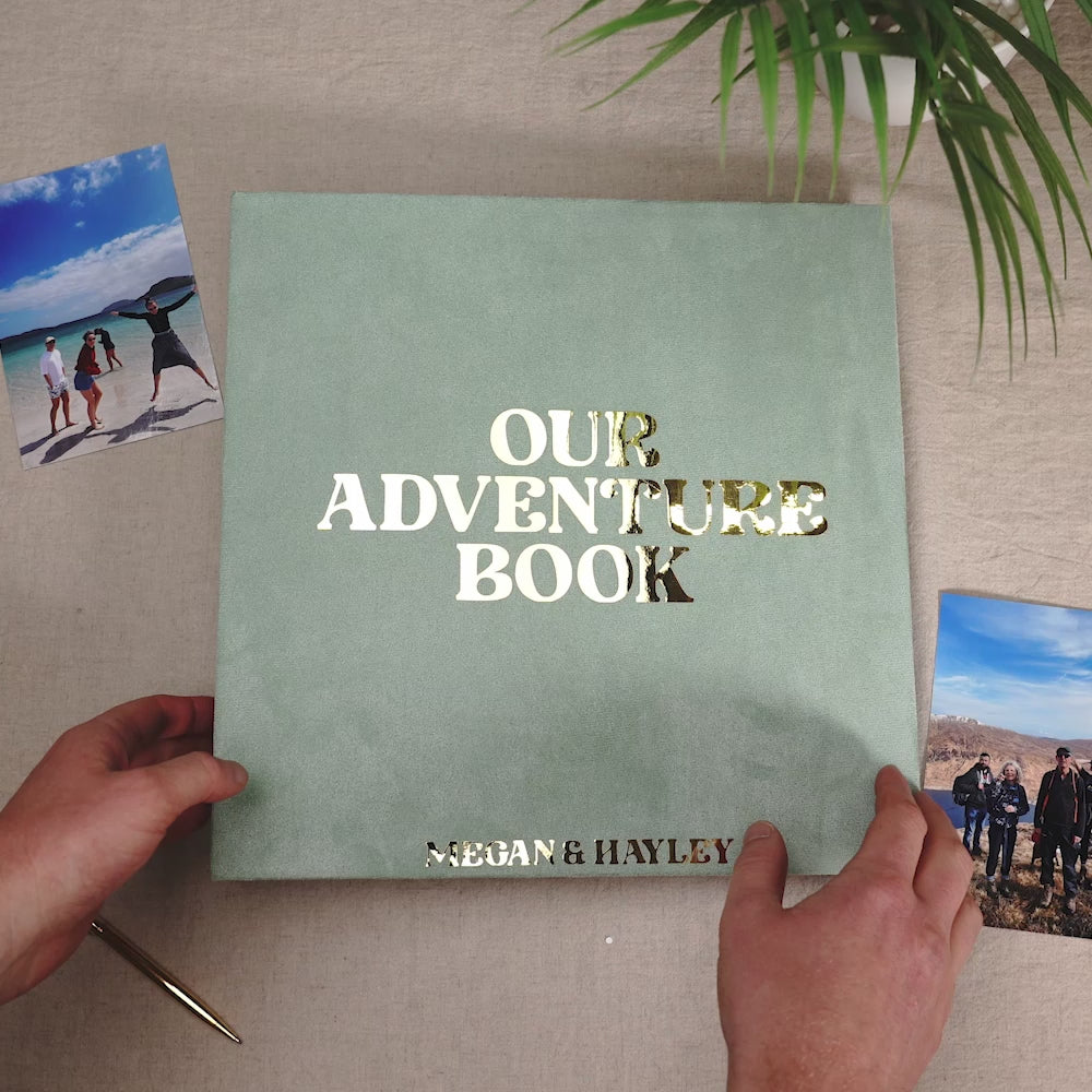 Load video: Personalised Velvet Adventure Binder