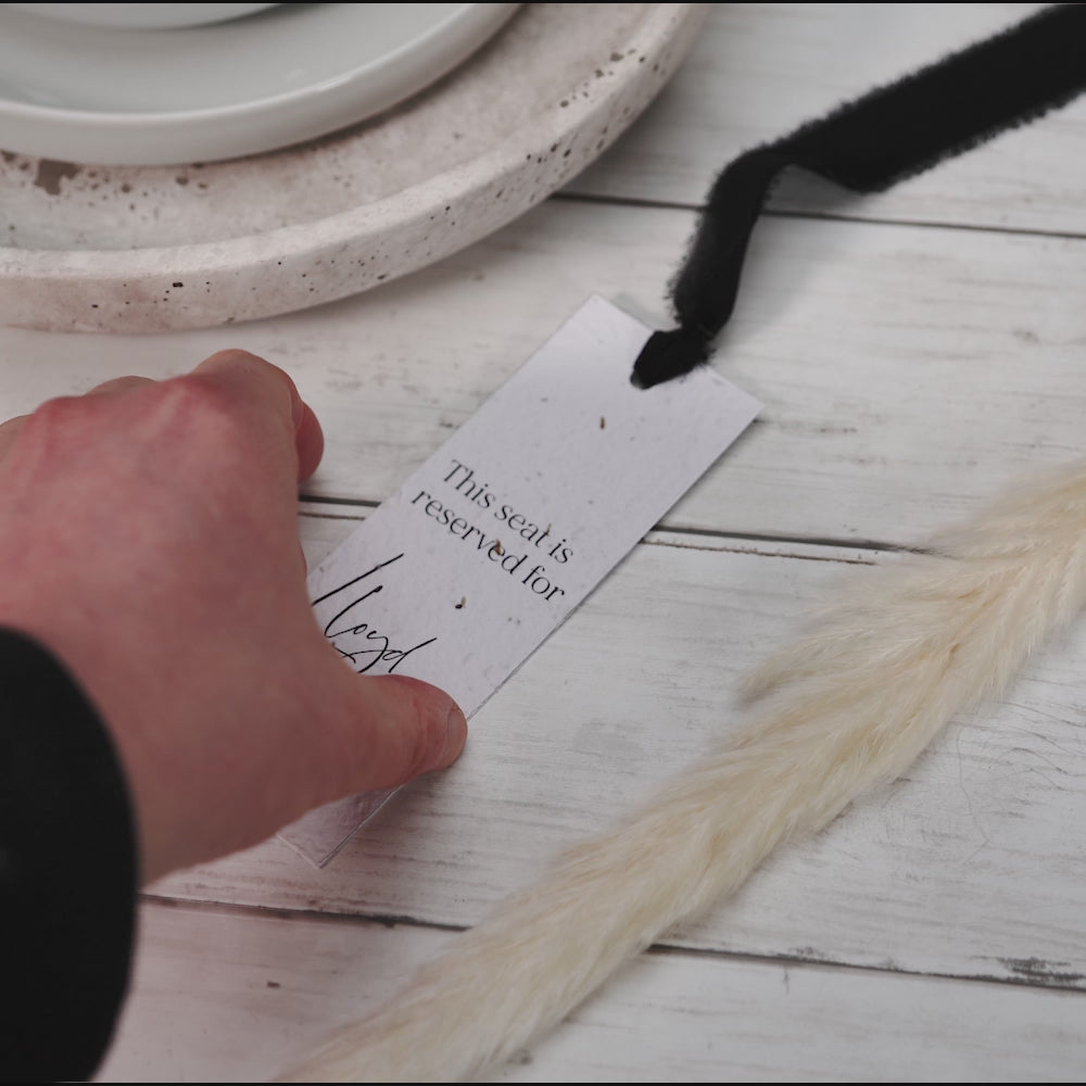 Load video: wedding served cards