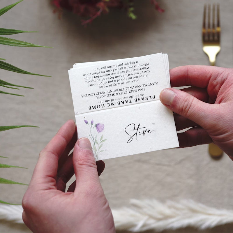 Seeded place cards