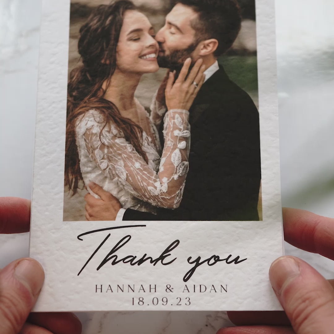 Load video: Folded Wedding Thank You Cards Set