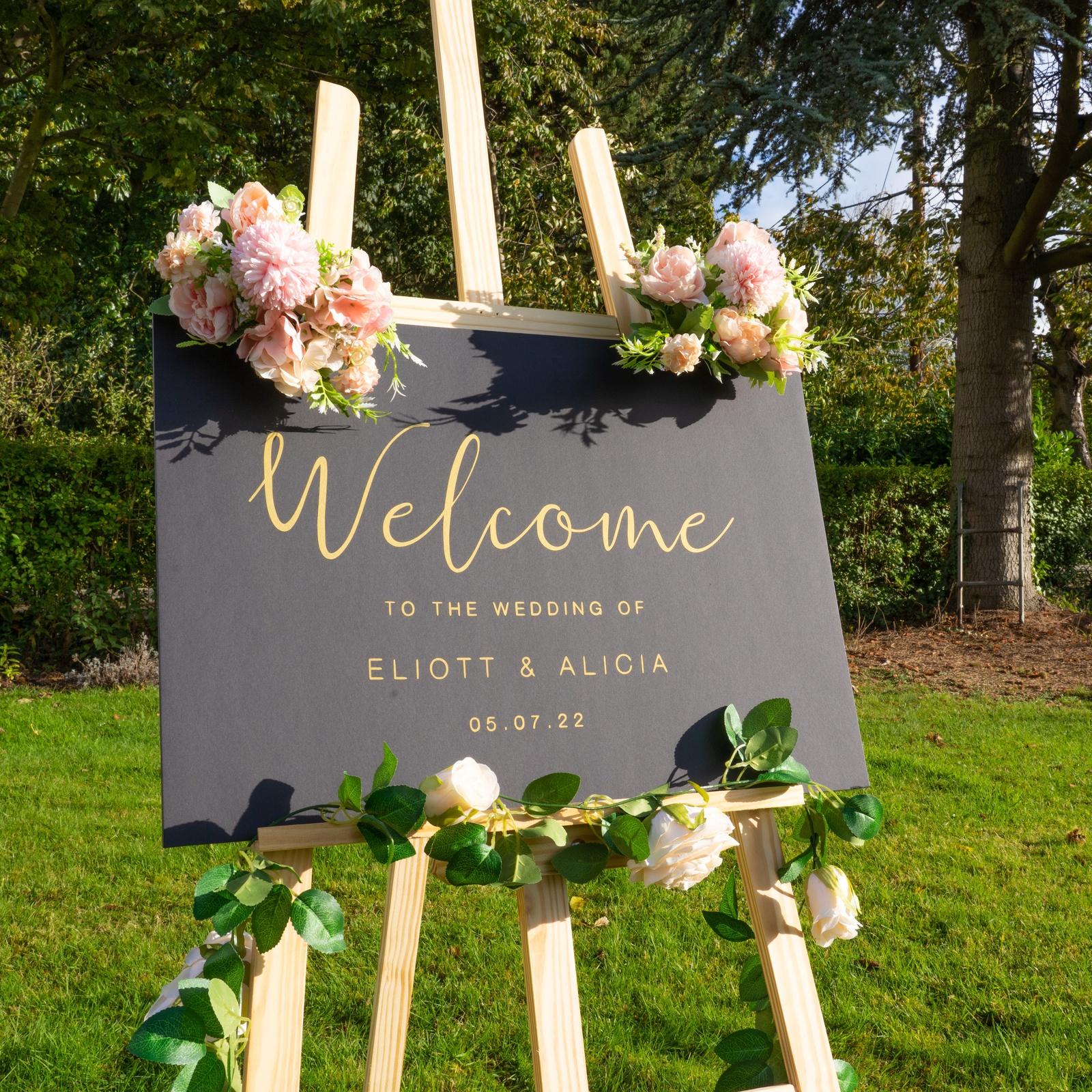 Wedding Welcome Sign | Modern Clean Design - PeachandPearstudio